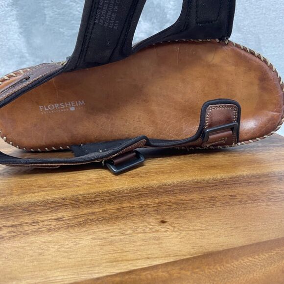 Florsheim Sandals Mens 10 M Brown Leather San Carlos Ankle Strap Open Toe - Picture 16 of 16